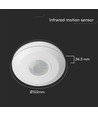 V-Tac LED bewegingssensor voor opbouw - LED-vriendelijk, wit, PIR infrarood, IP20 binnen