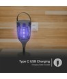 V-Tac zonnecel insectenlamp - Zwart, 3-in-1, IP24