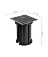 Lukka Connect inbouwspot - Vierkant, Alu, GU10, doorbedraad