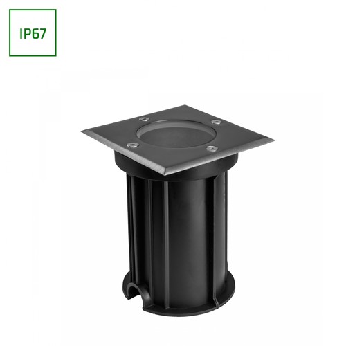 Lukka Connect inbouwspot - Vierkant, Alu, GU10, doorbedraad