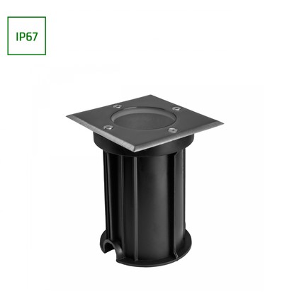 Lukka Connect inbouwspot - Vierkant, Alu, GU10, doorbedraad