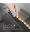V-Tac 8W/m LED-strip - 5m, 3mm breed, IP20, 24V, 120 LED per meter