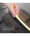 5m 10W/m Amberkleurige COB-LED strip - 24V DC, IP67, 320 LED's per meter, COB LED