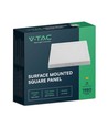 18W LED plafondlamp - 21,4 x 21,4 cm, hoogte: 3,1 cm, witte rand