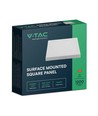 12W LED plafondlamp - 17 x 17cm, hoogte: 3cm, witte rand