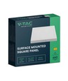 6W LED plafondlamp - 12,08 x 12,08 cm, hoogte: 3,07 cm, witte rand
