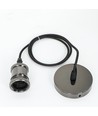 Lampfitting & rozet, Designer - Zwart parelmoer kleur, 150cm snoer, E27