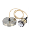 Lampfitting & rozet, Designer - Groen-Bronzen, 150 cm snoer, E27