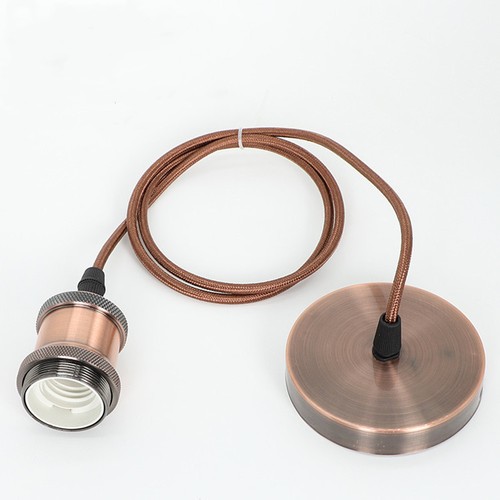 Lampfitting & rozet, Designer - Brons, 150 cm snoer, E27