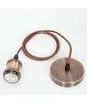 Lampfitting & rozet, Designer - Brons, 150 cm snoer, E27