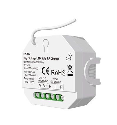 LEDlife rWave 230V LED strip dimmer - RF, push-dim, 360W