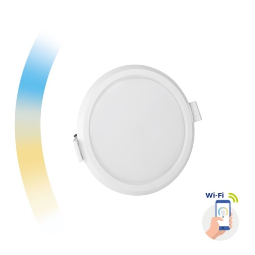 12W Smart Home LED inbouwpanel - Tuya/Smart Life, Google Home en app, zaagmaat: Ø15,5 cm, afmetingen: Ø16,2 cm