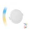 12W Smart Home LED inbouwpanel - Tuya/Smart Life, Google Home en app, zaagmaat: Ø15,5 cm, afmetingen: Ø16,2 cm