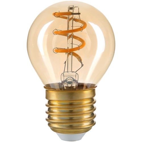 E27 3W LED-lamp - G45, filament, rookglas