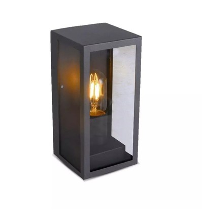 E27 Wandlamp - IP44 buiten, zwart, zonder lichtbron