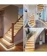 11W per trede Trap LED COB strip-set - 24V DC, IP20, Tot 20 treden, met sensor + aan/uit-schakelaar