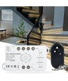 Trap LED COB stripset, 11W per trede - 24V DC, IP20, Tot 16 treden, met sensor + afstandsbediening