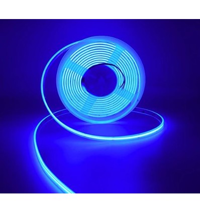 5m 10W/m Blauwe COB-LED strip - 24V DC, IP67, 320 LED's per meter, COB LED