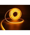 5m 10W/m Amberkleurige COB-LED strip - 24V DC, IP67, 320 LED's per meter, COB LED