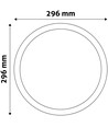 LED inbouwpanel, 24W - Zaagmaat: Ø28 cm, Afmetingen: Ø29,6 cm