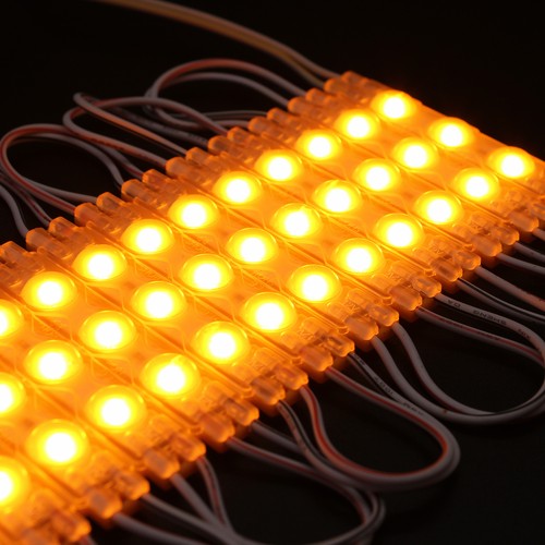 1,1W LED-module - 12V DC, IP66, waterdicht geel, perfect voor borden en speciale oplossingen