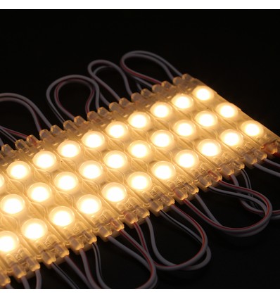 1,1W per stuk Waterdichte warm witte LED module - 12V DC, IP66, perfect voor borden en speciale oplossingen