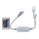 230V RGB CLIP-ON controller - Inclusief eindkap, voor 230V, geheugenfunctie, infrarood afstandsbediening, 50 m