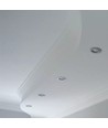 Set van 2 MR16 of GU10 Downlight kit - Zonder lichtbron, geborsteld staal, zaagmaat: Ø7 cm, afmetingen: Ø9,3 cm