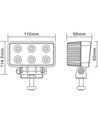 18W LED werklamp, 12V / 24V - Koud wit, auto, vrachtwagen, tractor, aanhanger, hulpverleningsvoertuigen