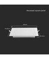 12W 17cm x 17cm LED inbouwpaneel - Zaagmaat: 15,5cm x 15,5cm, Afmetingen: 17cm x 17cm