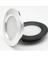2,7W Ø6,8cm Reco68 meubelspot inbouw RA92 - 12V DC, Zaaggat: Ø5,5 cm, Afmetingen: Ø6,8 cm, geborsteld staal