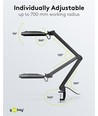 LED loeplamp met klem x1.75 9W - Zwart