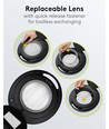 LED loeplamp met klem x1.75 9W - Zwart
