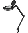 LED loeplamp met klem x1.75 9W - Zwart