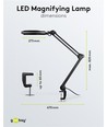 LED loeplamp met klem 8W - Zwart