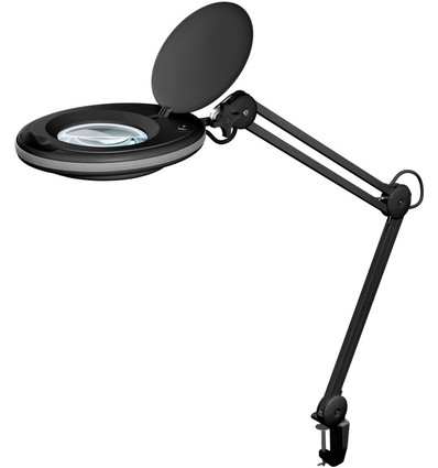 LED loeplamp met klem 8W - Zwart