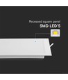 LED inbouwpanel, 24W - Zaagmaat: 28cm x 28cm, afmetingen: 29,5cm x 29,5cm