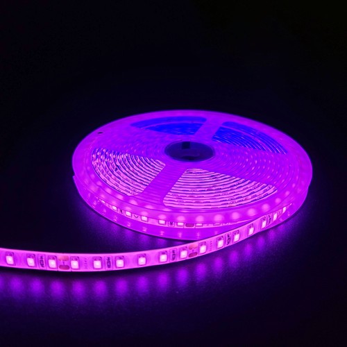 5m 10W/m Roze LED-strip - 24V DC, IP65, 120 LED's per meter