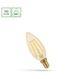 E14 5W LED kaarslamp - C35, filament, amberkleurig glas, extra warm