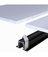1m 3-fase spanningsrail - Zwart, 100cm, IP20, voor railspots