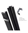 1m 3-fase spanningsrail - Zwart, 100cm, IP20, voor railspots