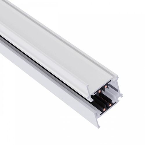100cm 3-fase inbouwrail - Wit, SPS 2, aluminium, IP20, voor 230V railsysteem