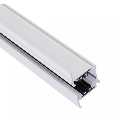 100cm 3-fase inbouwrail - Wit, SPS 2, aluminium, IP20, voor 230V railsysteem