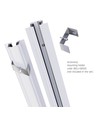 100cm 3-fase inbouwrail - Wit, SPS 2, aluminium, IP20, voor 230V railsysteem