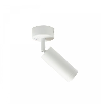 Slanke GU10 opbouwspot met schakelaar – Wit