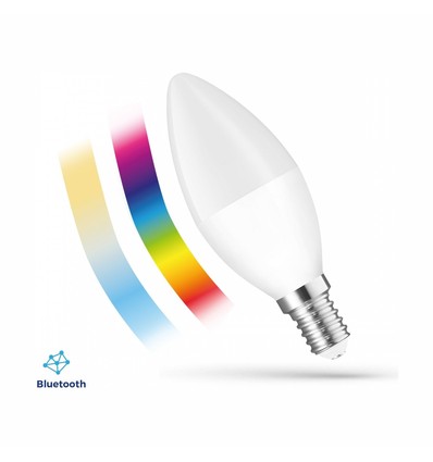 E14 4,9W Smart LED kaarslamp - RGBW+CCT, Bluetooth