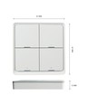 RGB+CCT+DIMM afstandsbediening - Bluetooth, IP20, voor CR2430 batterij, 8,1x8,1 cm