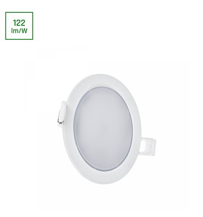 6W Algine 2-in-1 inbouw/opbouw paneel - 125lm/W, Ø11,5cm, 3000K, witte rand, rond