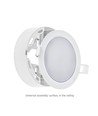 6W Algine 2-in-1 inbouw/opbouw paneel - 125lm/W, Ø11,5cm, 3000K, witte rand, rond