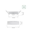 6W Algine 2-in-1 inbouw/opbouw paneel - 125lm/W, Ø11,5cm, 3000K, witte rand, rond